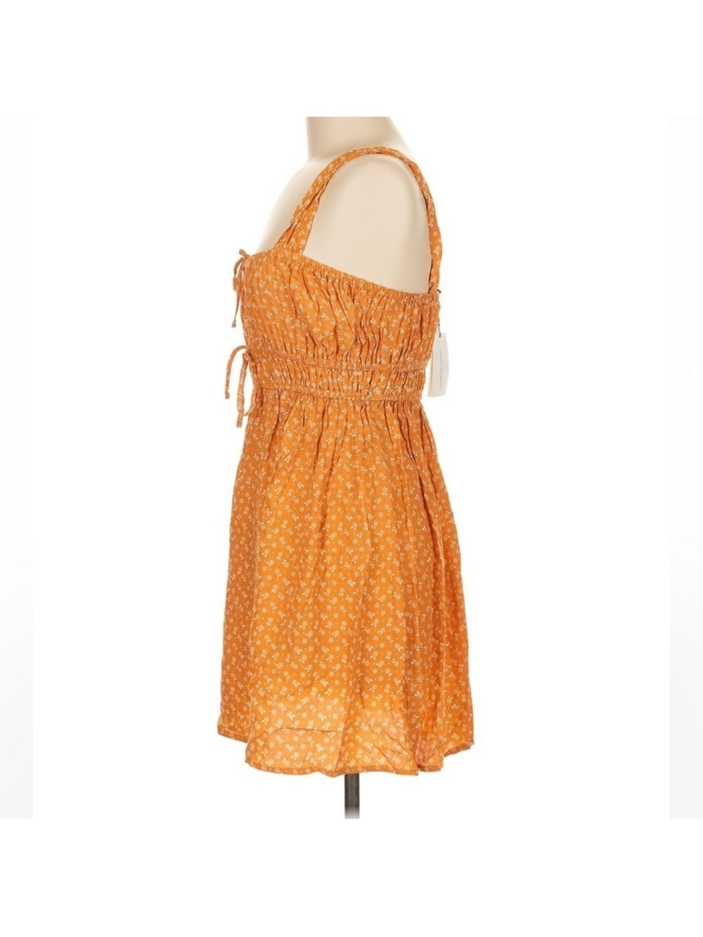 Faithfull The Brand Praia Mini Dress Ermita Floral Yellow Milkmaid Dress 6 NWT - Picture 8 of 10